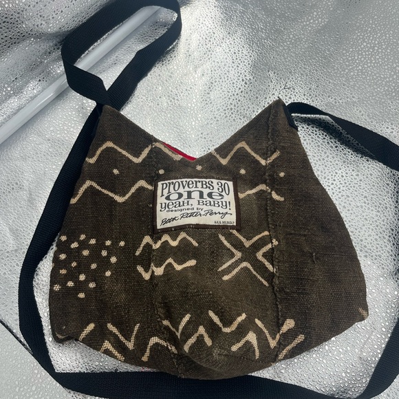 Beth Ritter-Perry Handbags - Beth Ritter-Perry PROVERBS 30 One Yeah Baby African Mudcloth Crossbody Bag